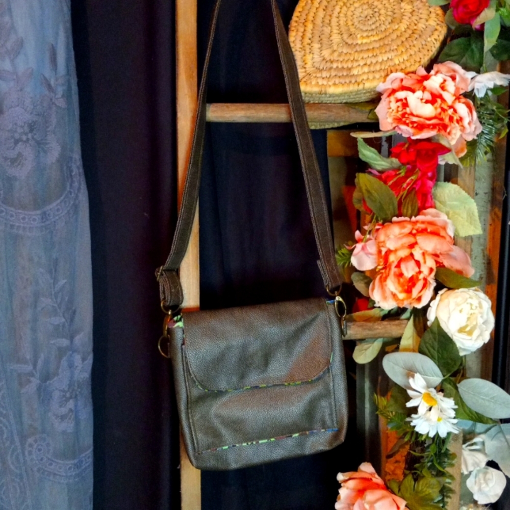 1 of a kind Handcrafted small shoulder bag